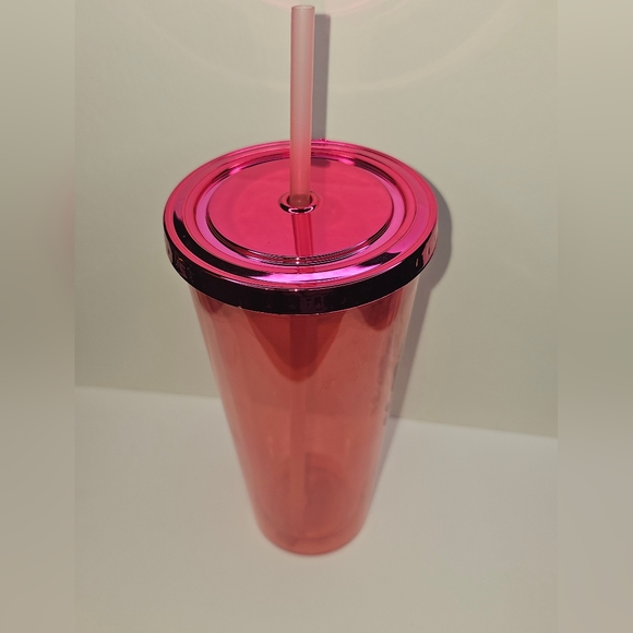 Starbucks Dining Starbucks 2023 Green Chrome Studded Tumbler/ Dolly Parton Pink - Picture 3 of 11